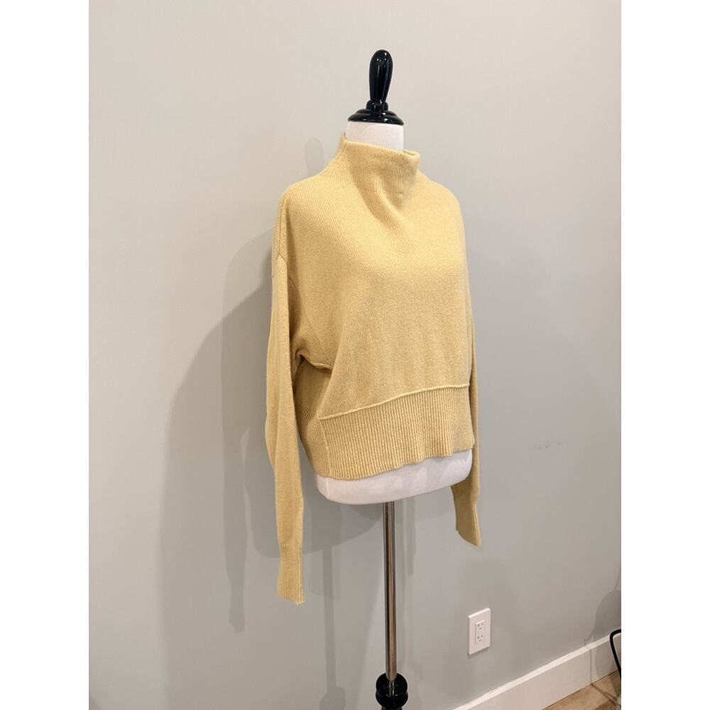 Anthropologie FFC Women’s Wool Cashmere Sweater XS Green Funnel Neck Pullover - Picture 3 of 9